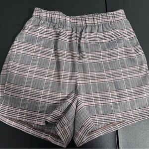 Plaid Shorts with Elastic Waistband